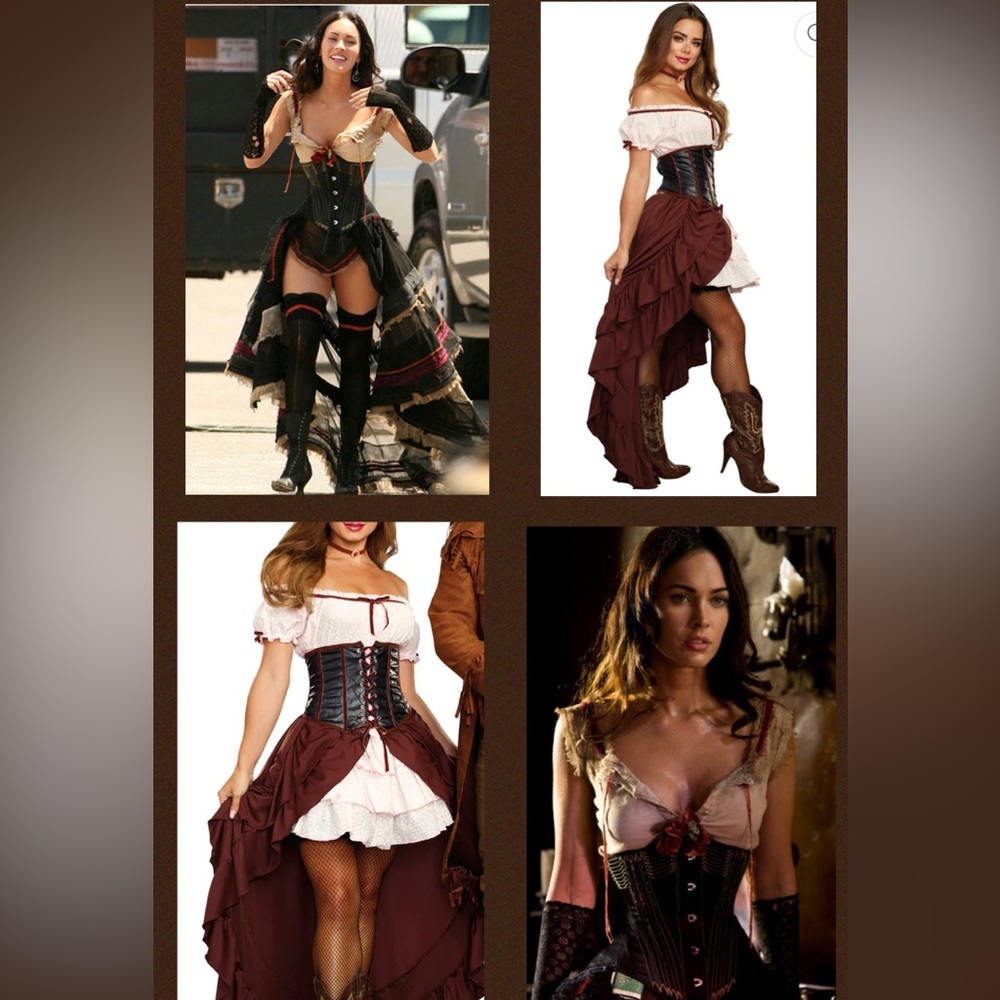 New Megan fox jonah hex saloon girl costume large women’s corset dress